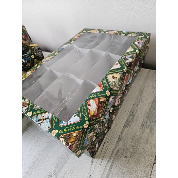 Old world empty ornament boxes set vintage decor storage containers - Picture 7 of 9